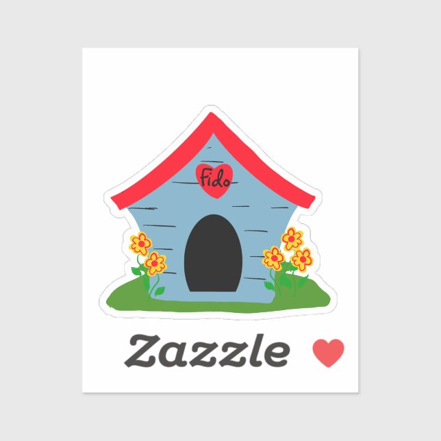 Blue Red Doghouse sticker (Sheet)