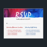 Blue Red Fire Ice Bat Bar Mitzvah RSVP Postcards<br><div class="desc">Modern bar mitzvah RSVP postcards that complement perfectly with the blue and red, fire and ice theme Bar Mitzvah invitations found in this same collection... The vibrant design on these watercolor bar mitzvah RSVP cards show eye-catching hues of blue and red flames impacting to create subtle hints of purple. What's...</div>