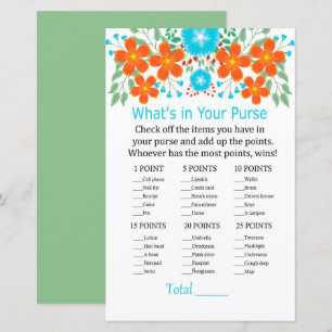 Blue Red Flowers What's in your purse game