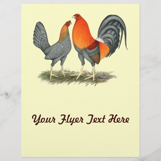 Blue Red Gamefowl Flyer (Front)