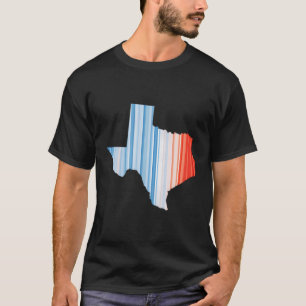 Blue Red Global Temperature - Texas Climate Change T-Shirt