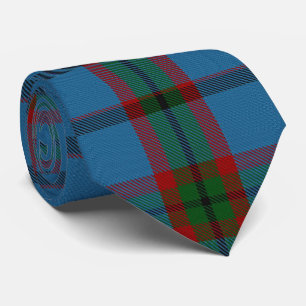 Blue Red Green Giant Tartan Plaid Flannel Tie
