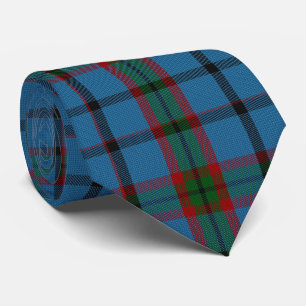 Blue Red Green Large Tartan Plaid Flannel Tie