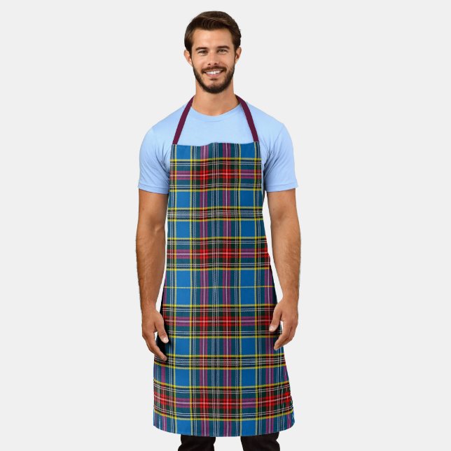 Blue Red Green Tartan Plaid  Apron (Worn)