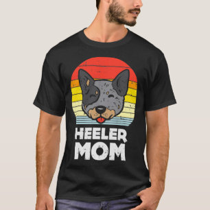 Blue Red Heeler Mom Retro Animal Pet Cattle Dog Wo T-Shirt