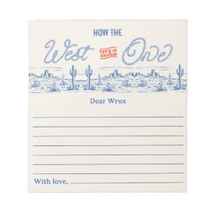 Blue Red How the West Was One Time Capsule Notepad