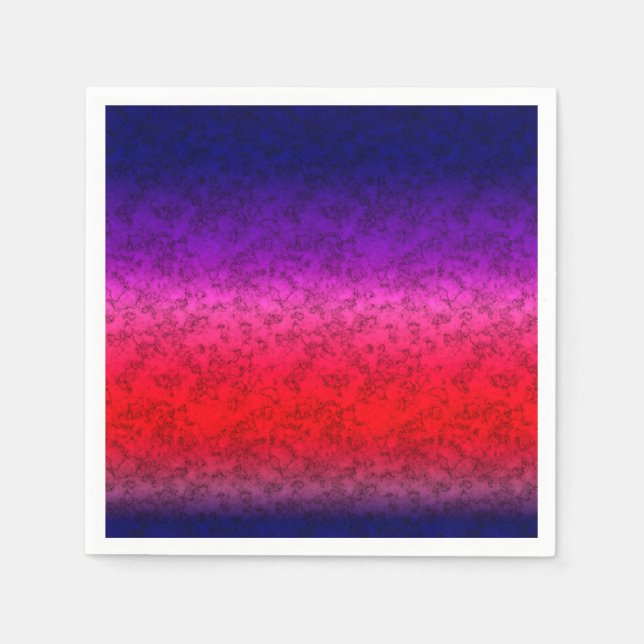 Blue-red Ombre Napkin (Front)