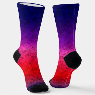 Blue-red Ombre Socks
