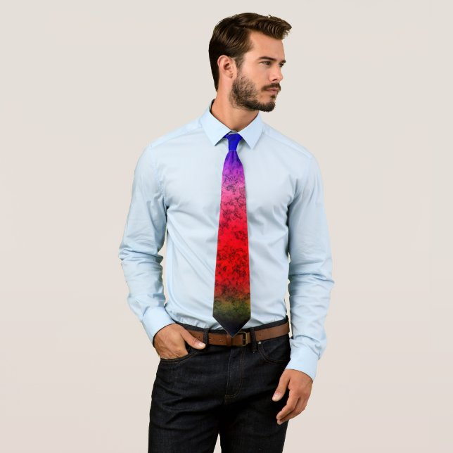 Blue-red Ombre Tie (In Situ)