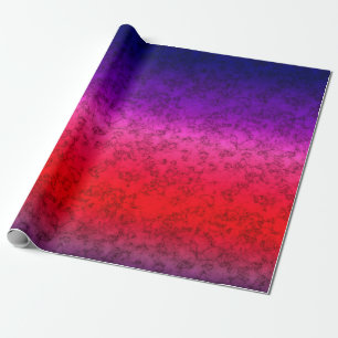 Blue-red Ombre  Wrapping Paper