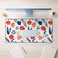 Blue& Red Spring Flowers Watercolor Botanical 