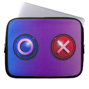 Blue Red Voting Buttons Gradient Laptop Sleeve
