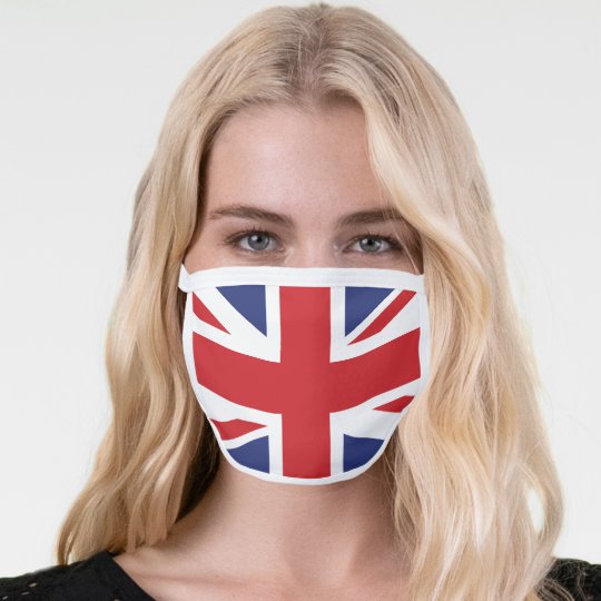 Blue Red White British Flag Union Jack Face Mask | Zazzle.co.uk