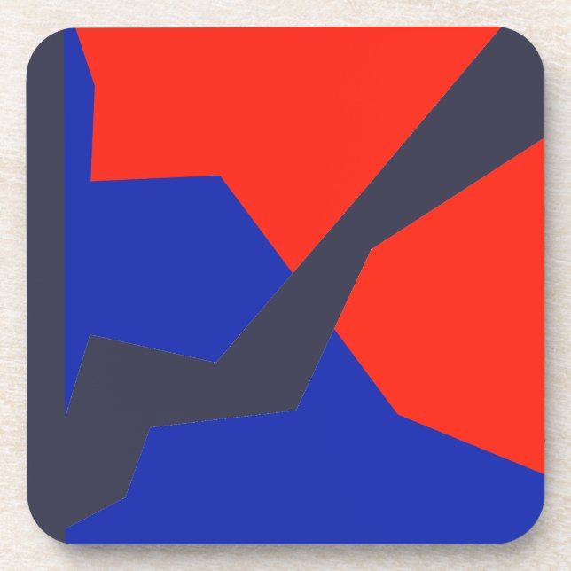 Blue Red White Flag Colors Coaster (Front)