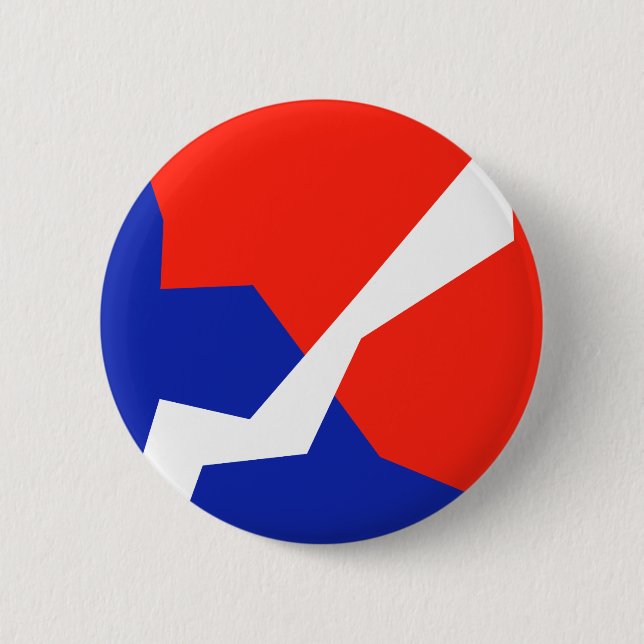 Blue Red White Flag Colours 6 Cm Round Badge (Front)