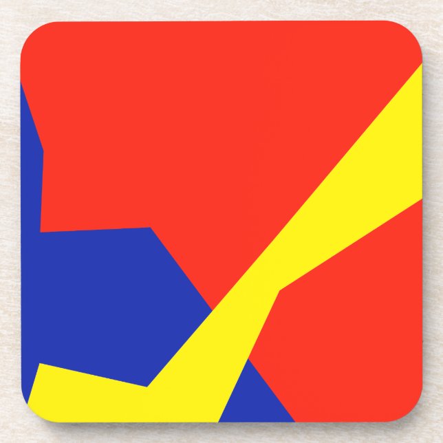 Blue Red White Flag Colours Coaster (Front)