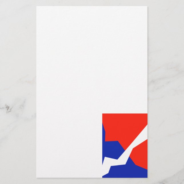 Blue Red White Flag Colours Stationery (Front)