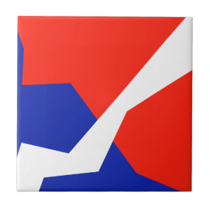 Blue Red White Flag Colours Tile
