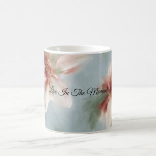 Blue Red White Flowers Moment Coffee Mug