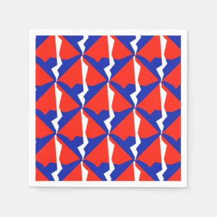 Blue Red White Item Napkin