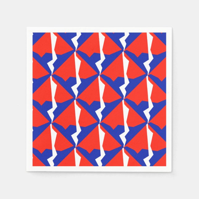 Blue Red White Item Napkin (Front)