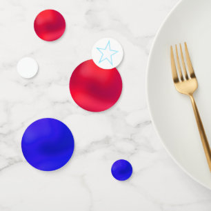 Blue Red White Patriotic Colours Confetti
