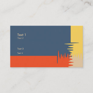 Blue Red Yellow Cream Business Card