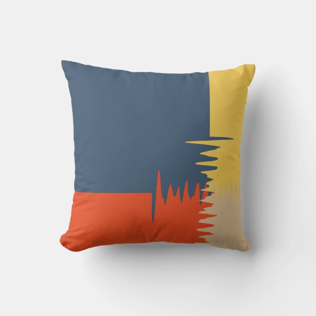 Blue Red Yellow Cream Cushion (Front)