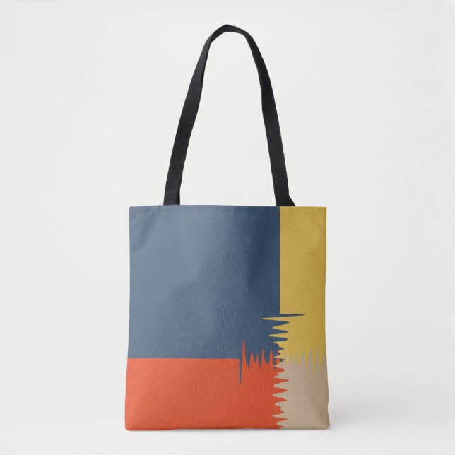 Blue Red Yellow Cream Tote Bag (Front)