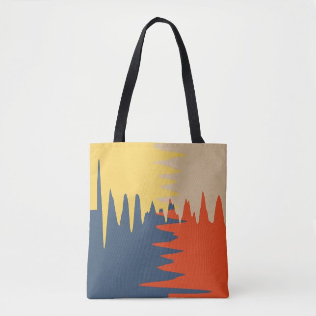 Blue Red Yellow Cream Tote Bag (Front)