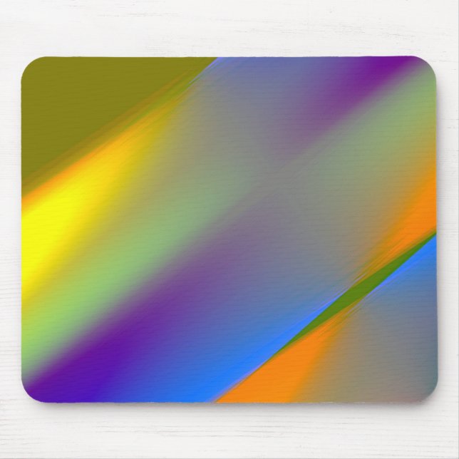 Blue red yellow green abstract pattern orangpurple mouse mat (Front)