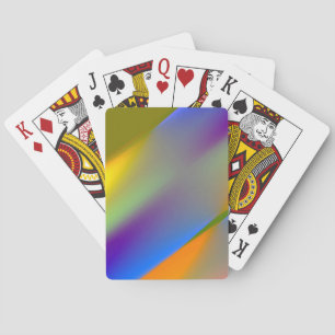 Blue red yellow green abstract pattern orangpurple playing cards