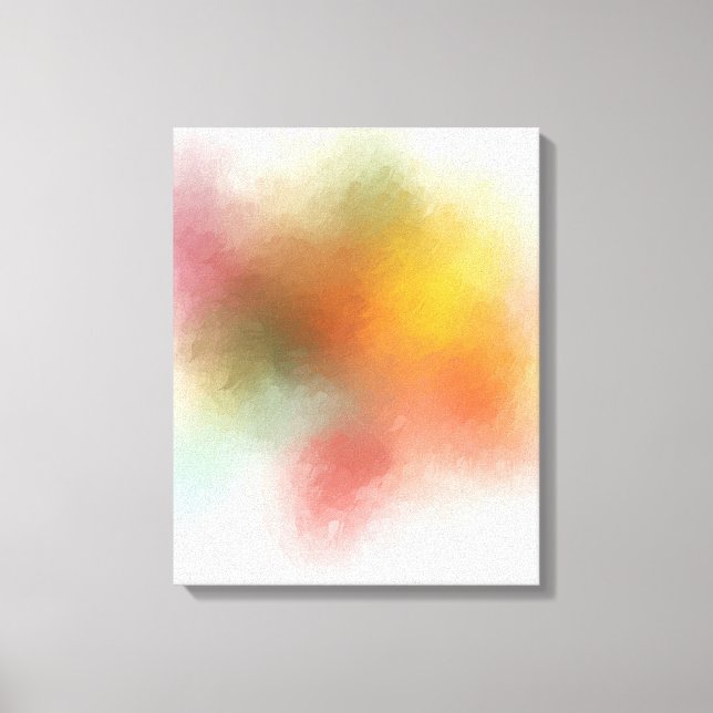 Blue Red Yellow Purple Green Pink Modern Trendy Canvas Print (Front)