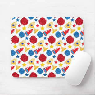 Blue Red Yellow Stars Cheerleader Pom Poms Mouse Mat