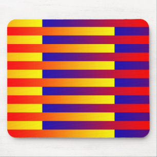 Blue Red Yellow Stripes  Mouse Mat