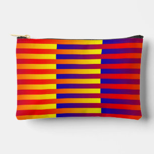 Blue Red Yellow Stripes Small Accessory Pouch