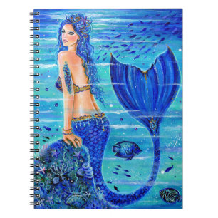 Blue Reef Mermaid notebook by Renee Lavoie