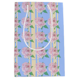 Blue Regency Roses Medium Gift Bag