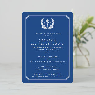 Blue Registered Nurse Asclepius + Laurel Wreath