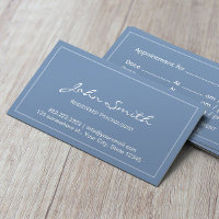 Blue Registered Psychologist Appointment Card