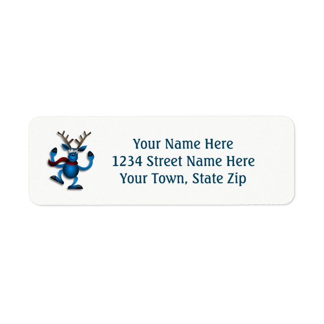 Blue Reindeer Labels (Front)