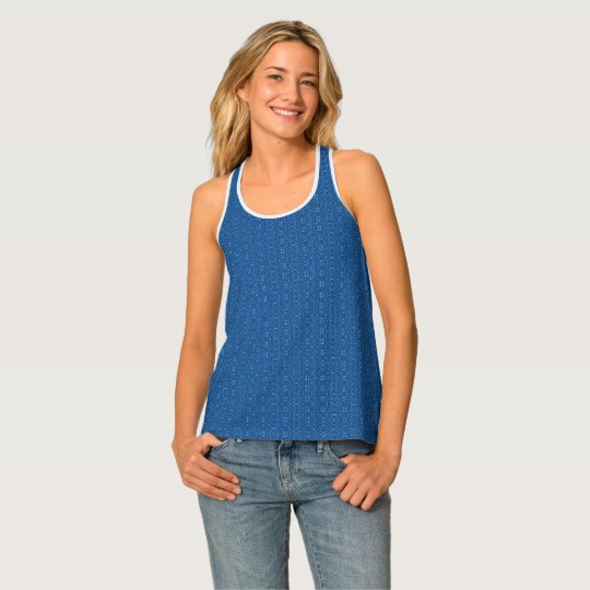 Blue Relief Tank Top