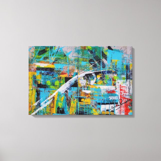 Blue Reliefs Canvas Print (Front)