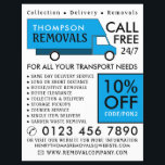 Blue Removal Van, Removal Company Advertising Flyer<br><div class="desc">Blue Removal Van,  Removal Company Advertising Flyer by The Business Card Store.</div>