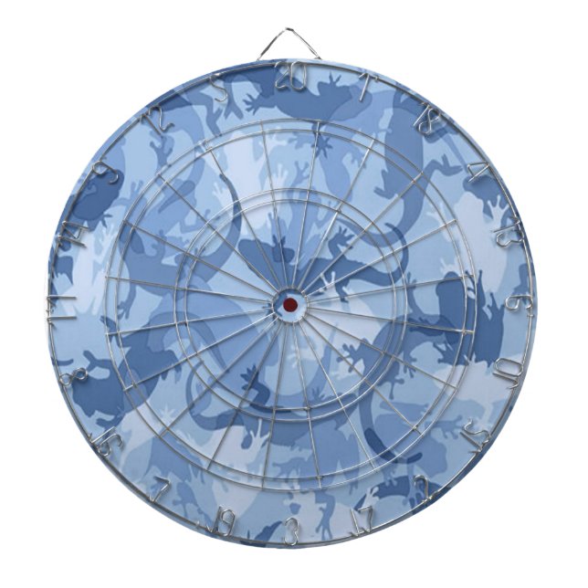 Blue Reptile Camouflage Dart Board (Front)