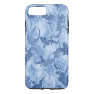 Blue Reptile Camouflage iPhone 7 Case