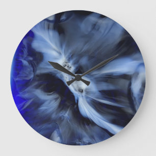 Blue resin print clock