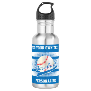 Blue Retro Baseball Style 532 Ml Water Bottle