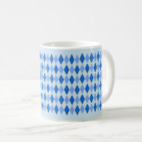 Blue Retro Diamond Colour Pattern Vintage Geometry
