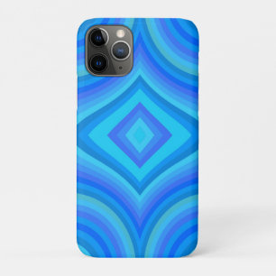 Blue Retro Pattern iPhone 11 Pro Case